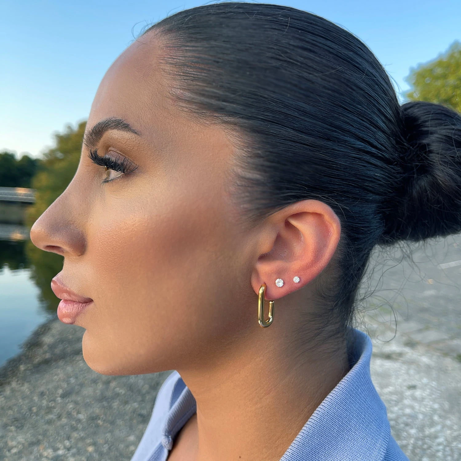 Aylin Ohrstecker | 18K Vergoldet – Bild 4