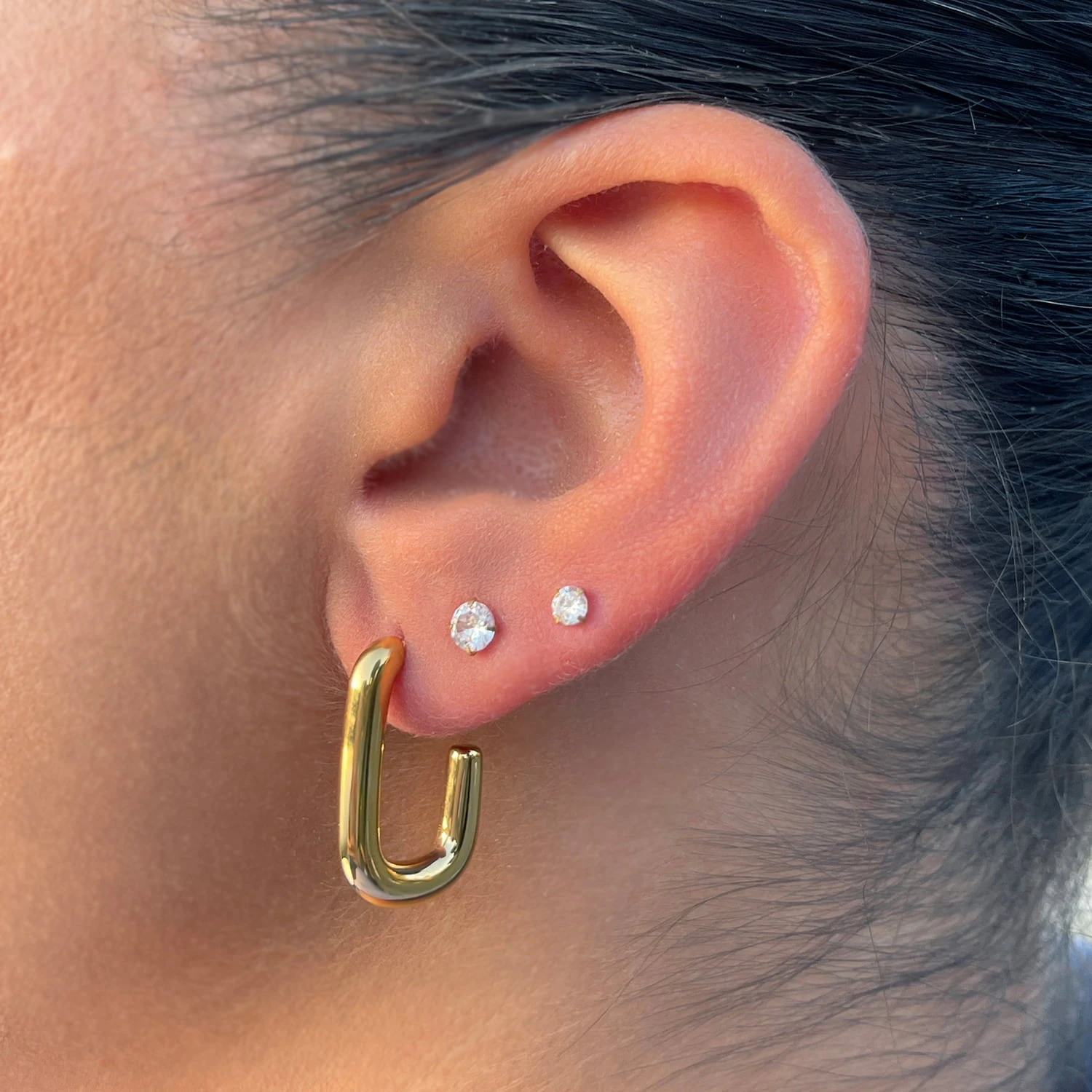 Aylin Ohrstecker | 18K Vergoldet – Bild 2