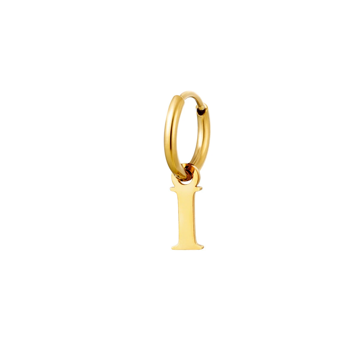 Simple Letter Ohrring | 18K Vergoldet – Bild 10