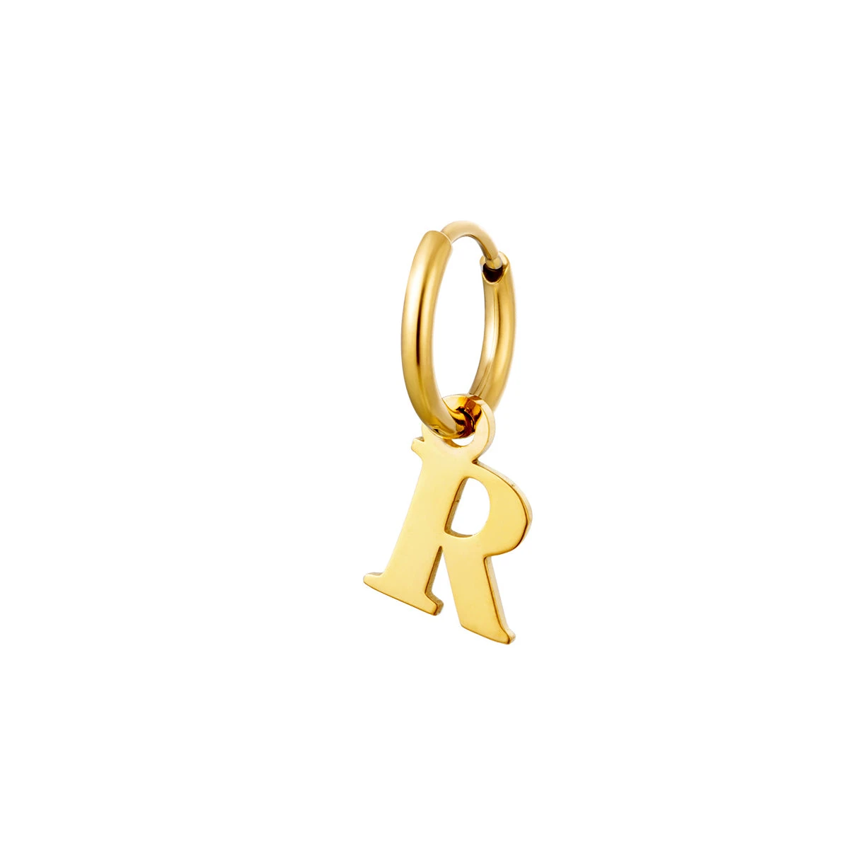 Simple Letter Ohrring | 18K Vergoldet – Bild 12