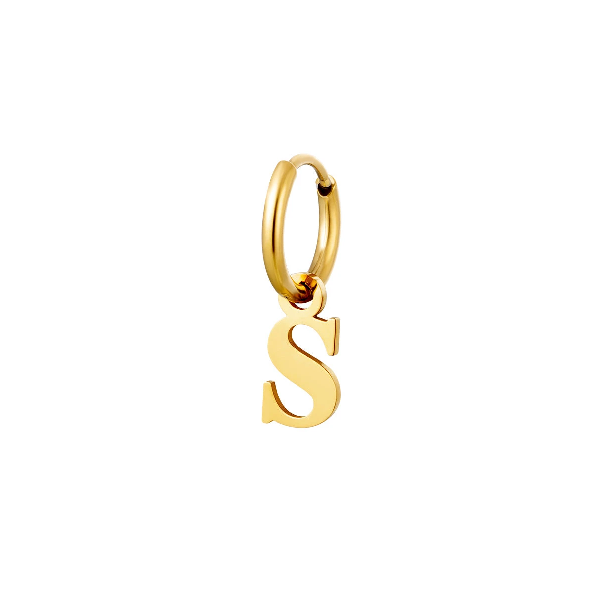 Simple Letter Ohrring | 18K Vergoldet – Bild 13