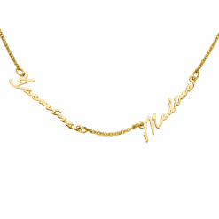 2er Signatur Namenskette | 18K Vergoldet