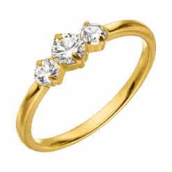 3 Stones Ring | 18K Vergoldet