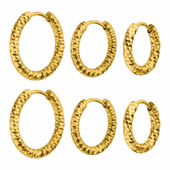 Crushed Set Ohrringe | 18K Vergoldet