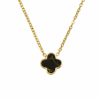 Black-Gold Clover Kette | 18K Vergoldet