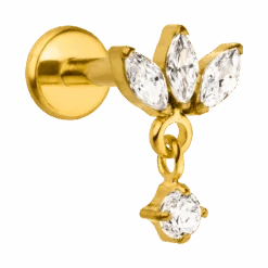 Cataleya 2 Piercing | 18K Vergoldet