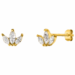 Cataleya Ohrstecker | 18K Vergoldet