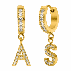 Chunky Alphabet Ohrringe | 18K Vergoldet