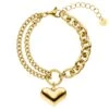 Chunky Heart Armband | 18K Vergoldet