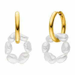 Pearl Circle Ohrringe | 18K Vergoldet