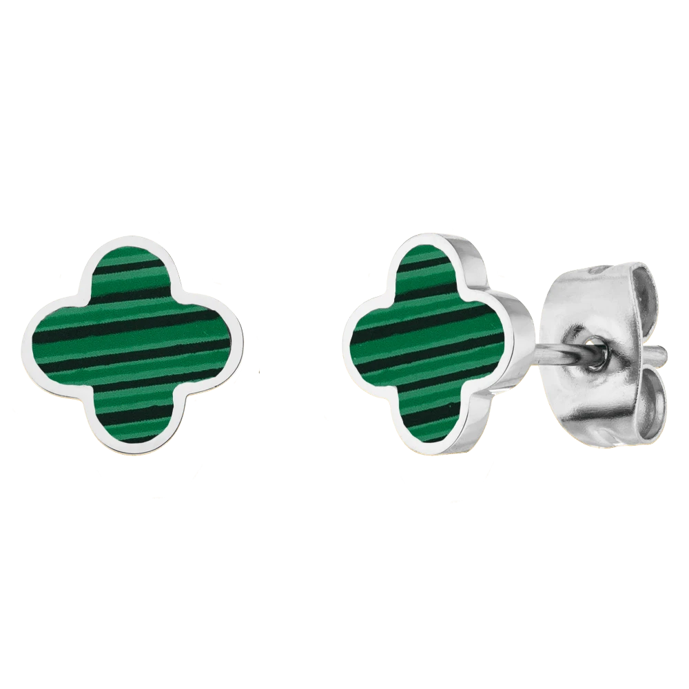 Green Clover Ohrstecker | 18K Vergoldet – Bild 3