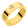 Clover Stone Ring | 18K Vergoldet