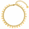 Coins Fußkette | 14K Vergoldet