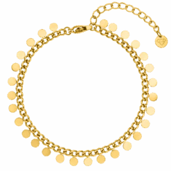 Coins Fußkette | 14K Vergoldet