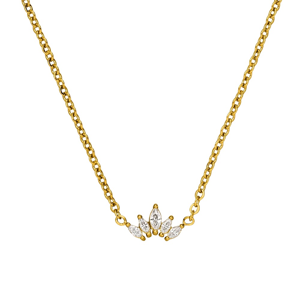 Crown Halskette | 18K Vergoldet