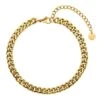 Cuba Fußkette | 18K Vergoldet