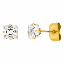 Cube Stones Ohrstecker | 18K Vergoldet