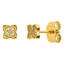 Clover Stone Ohrstecker | 18K Vergoldet