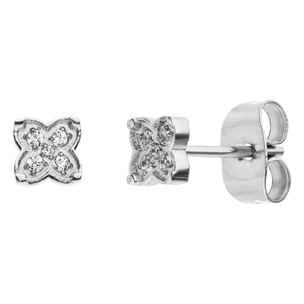 Clover Stone Ohrstecker | 18K Vergoldet – Bild 3