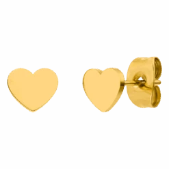 Cute Heart Ohrstecker | 18K Vergoldet