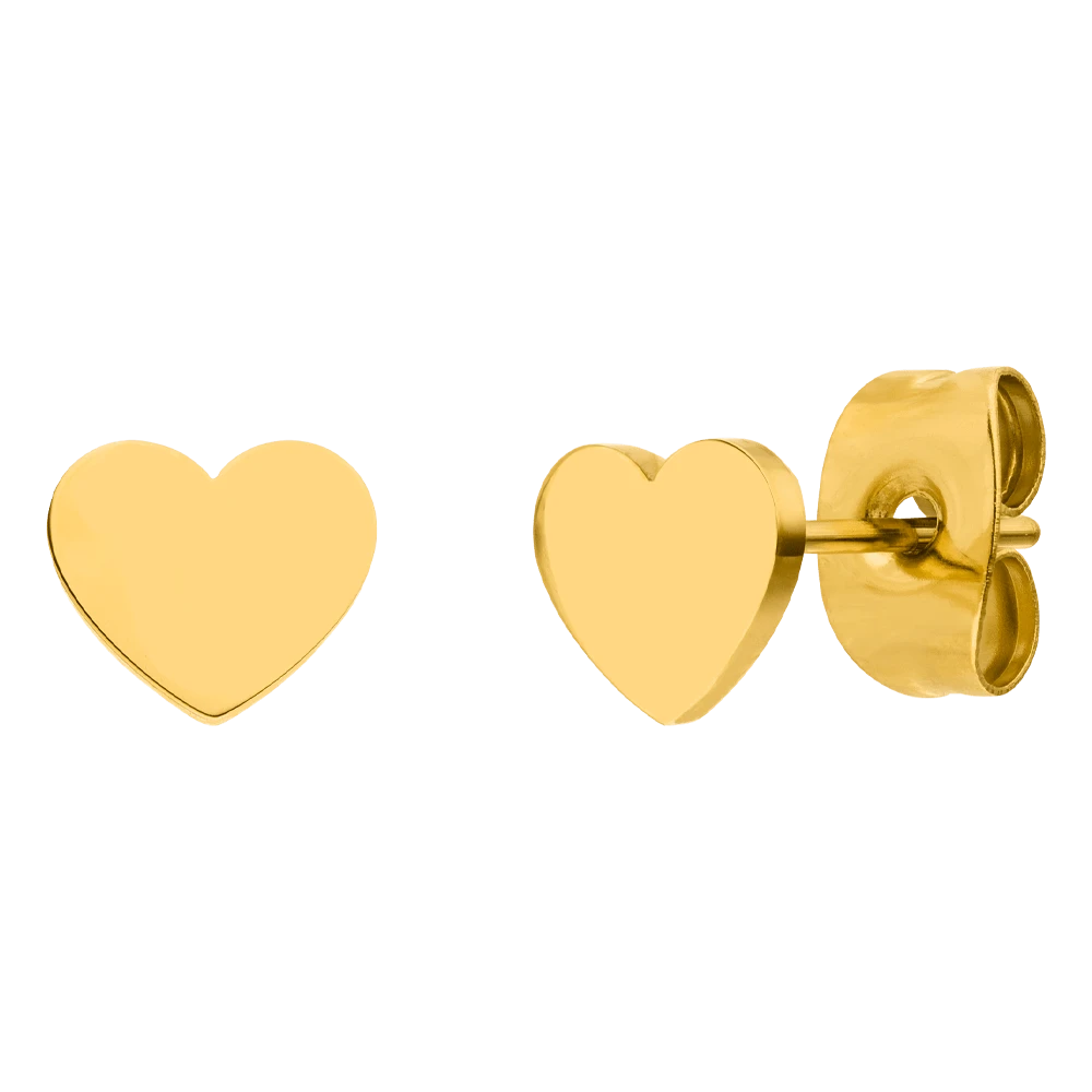 Cute Heart Ohrstecker | 18K Vergoldet