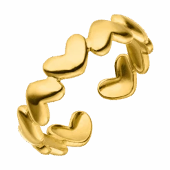 Smooth Heart Ring | 18K Vergoldet