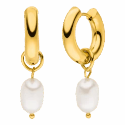 Dangling Pearl Ohrringe | 18K Vergoldet