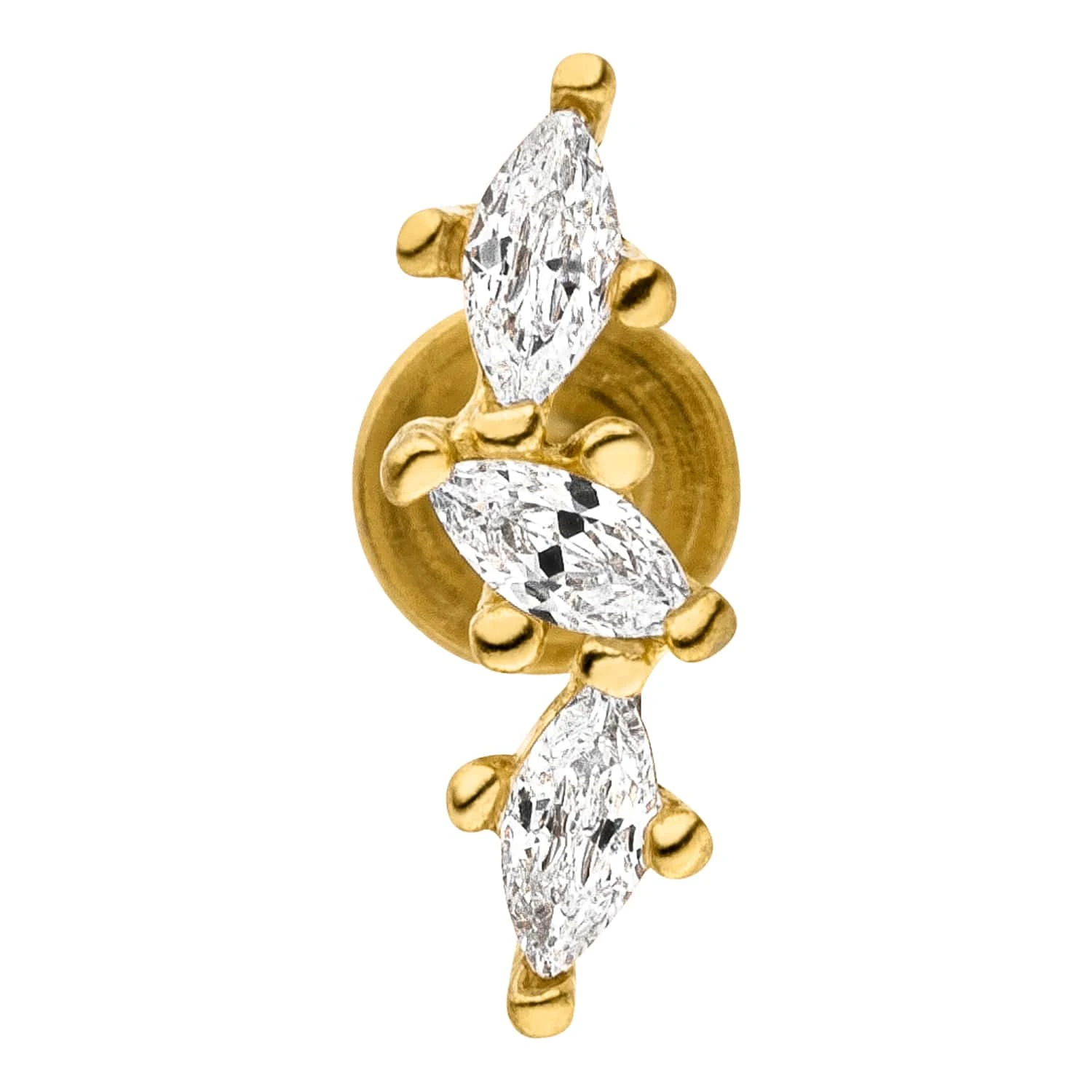 Diamond Leaves Piercing | Titan – Bild 4