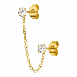 Double Bright Ohrkette | 18K Vergoldet