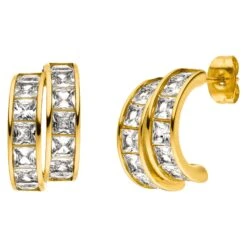 Double Shine Ohrstecker | 18K Vergoldet