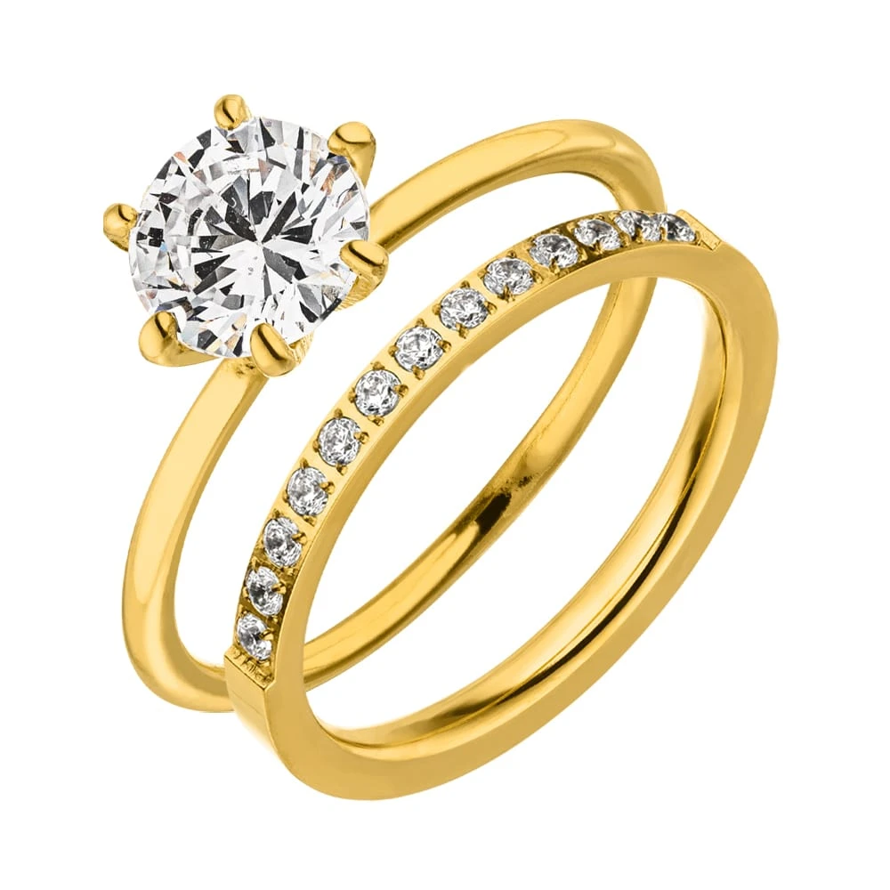 Double Rings Set | 18K Vergoldet