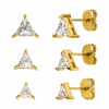 Triangle Ohrstecker Set | 18K Vergoldet