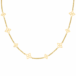 Elegant Flower Kette | 18K Vergoldet