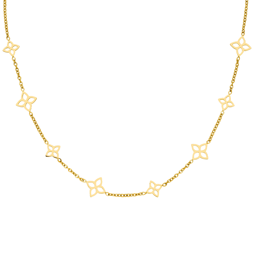 Elegant Flower Kette | 18K Vergoldet