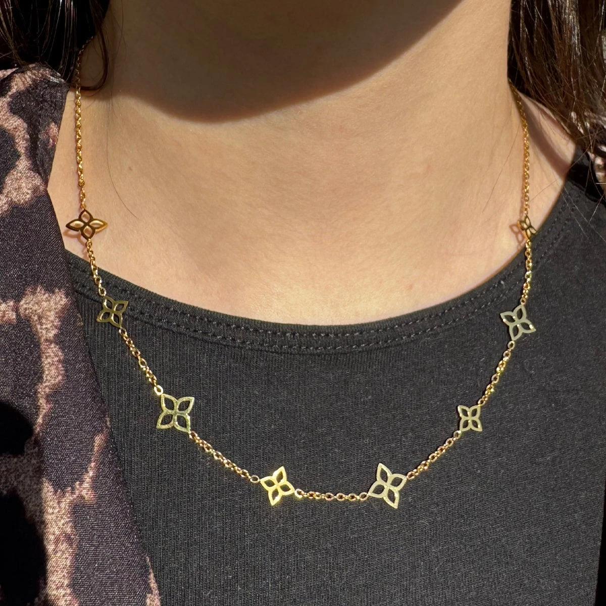 Elegant Flower Kette | 18K Vergoldet – Bild 3