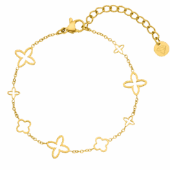 Fancy Clover Armband | 18K Vergoldet