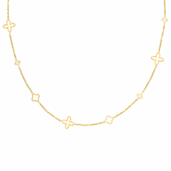Fancy Clover Kette | 18K Vergoldet