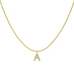 Filigran Letter Halskette | 18K Vergoldet