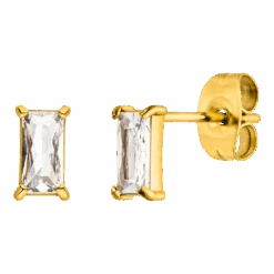 Fine Bagutte Ohrstecker | 18K Vergoldet