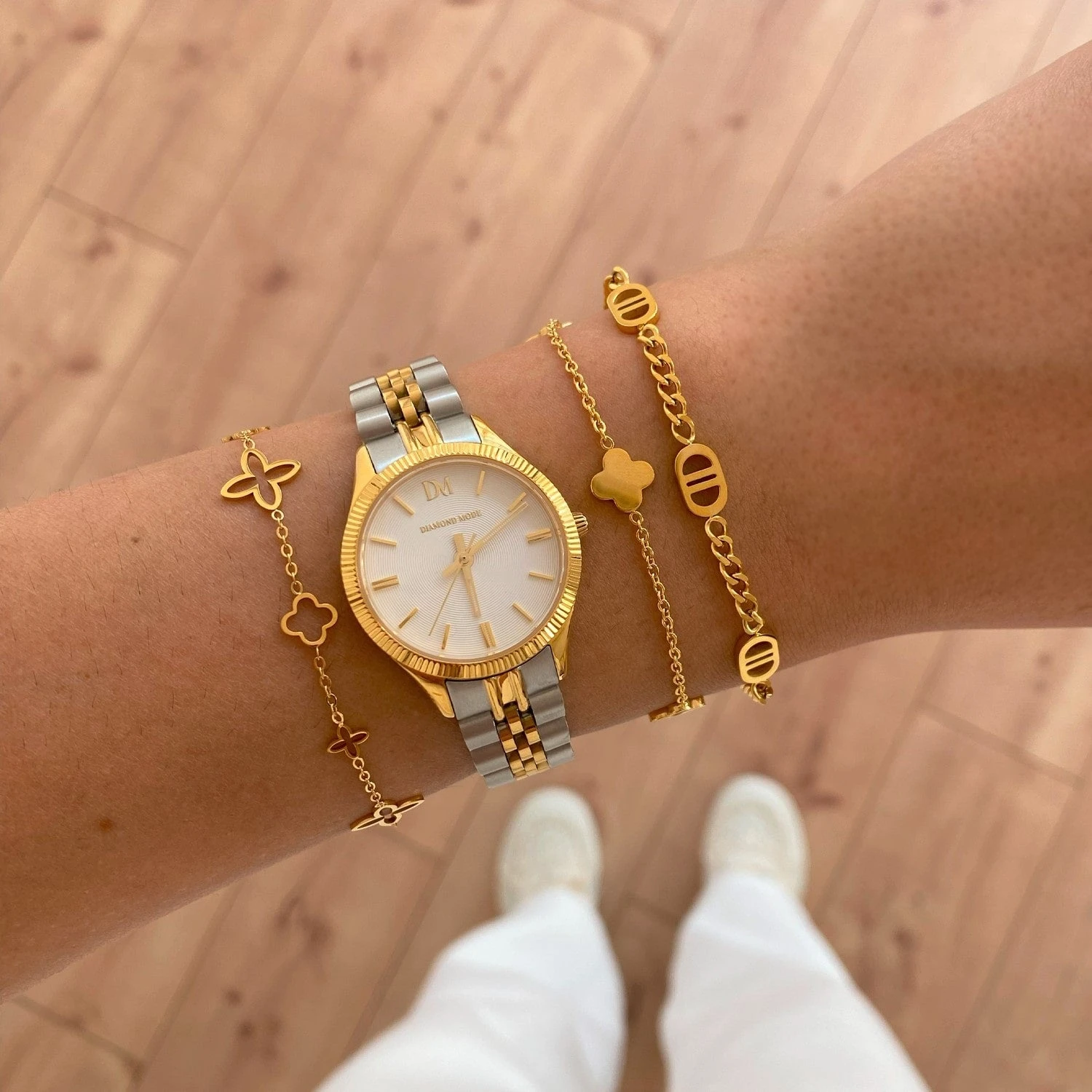 Fancy Clover Armband | 18K Vergoldet – Bild 2