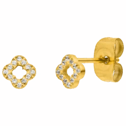 Glim Clover Ohrstecker | 18K Vergoldet