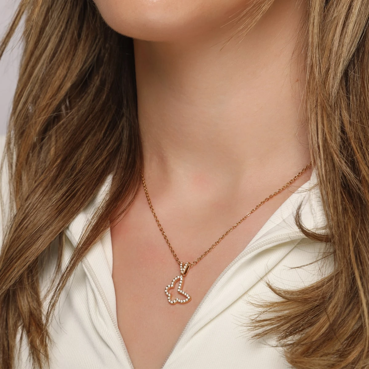 Glow Butterfly Halskette | 18K Vergoldet – Bild 3