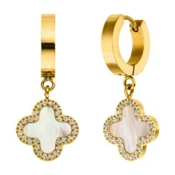 Glow Clover Ohrringe | 18K Vergoldet