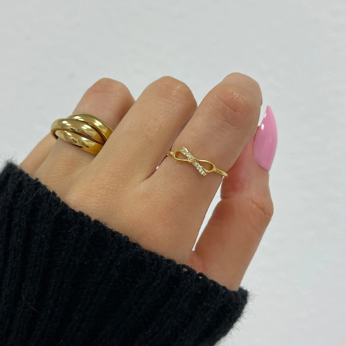 Glow Tie Ring | 18K Vergoldet – Bild 2