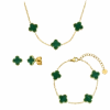 Green Clover Set | 18K Vergoldet