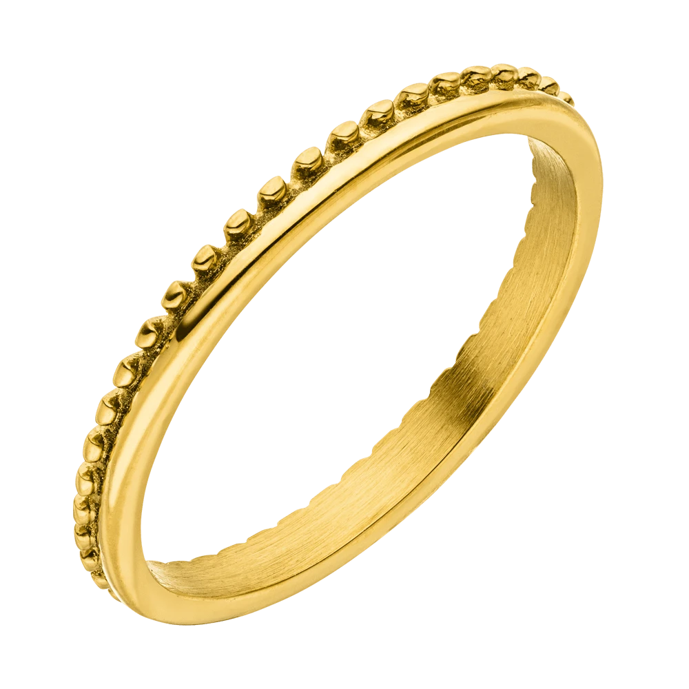 Half Dotted Ring | 18K Vergoldet