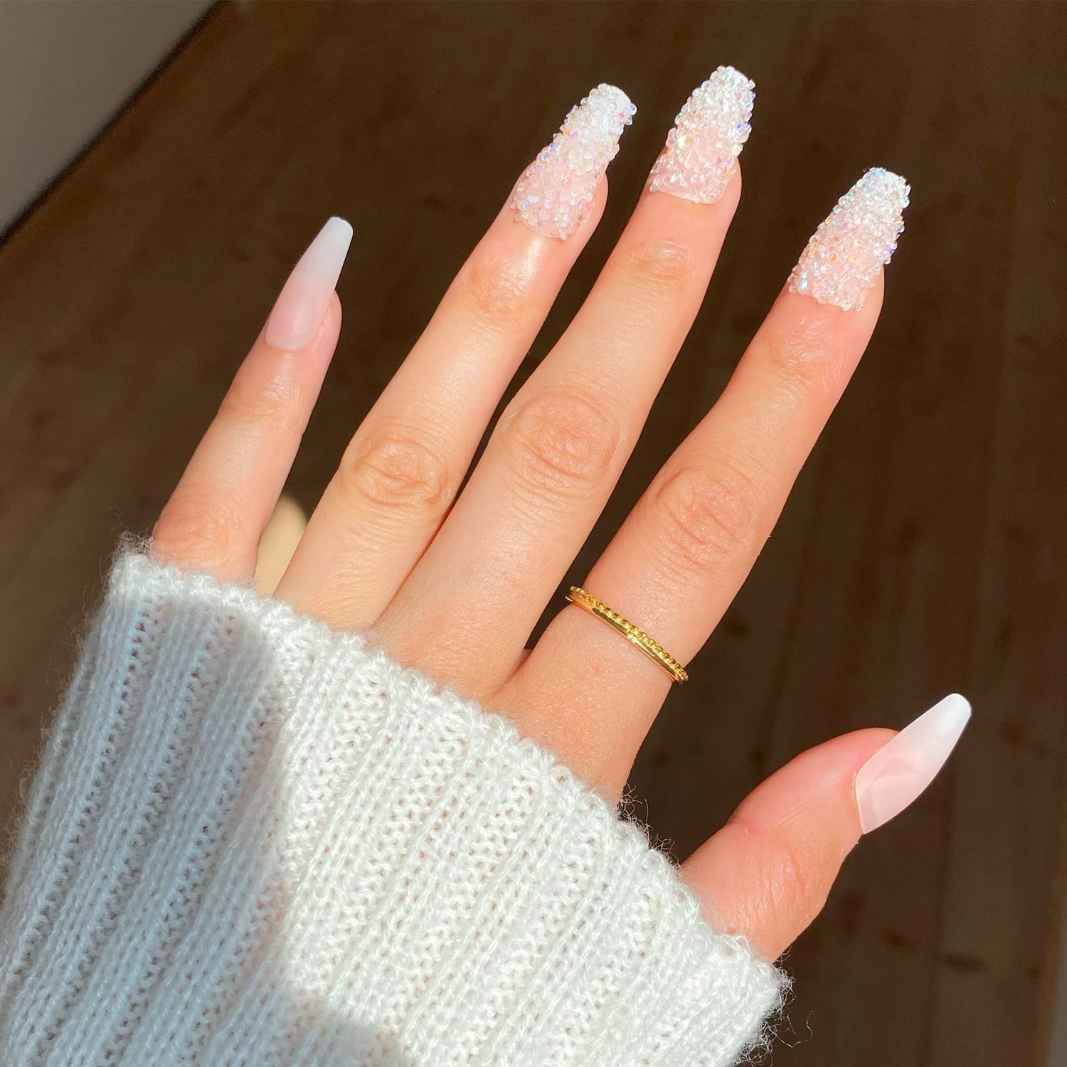 Half Dotted Ring | 18K Vergoldet â Bild 3