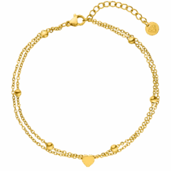 Heartbeat Fußkette | 18K Vergoldet