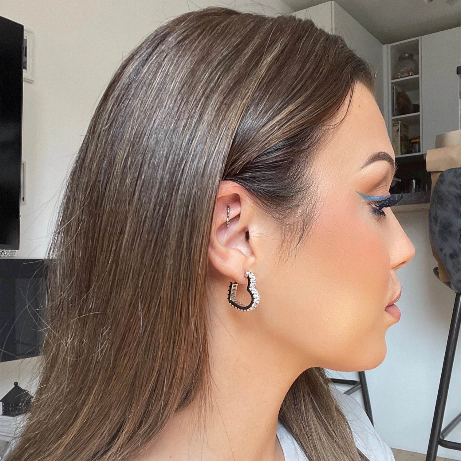 Heart Deluxe Creolen | 18K Vergoldet – Bild 7