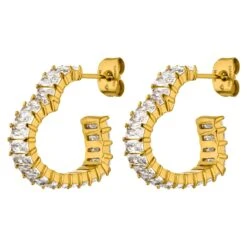 Heart Deluxe Creolen | 18K Vergoldet